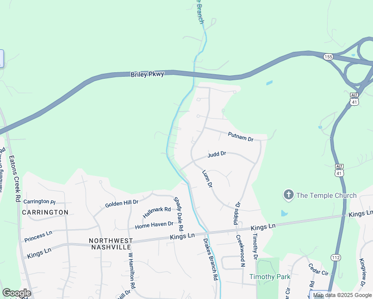 map of restaurants, bars, coffee shops, grocery stores, and more near 3884 Lunn Drive in Nashville