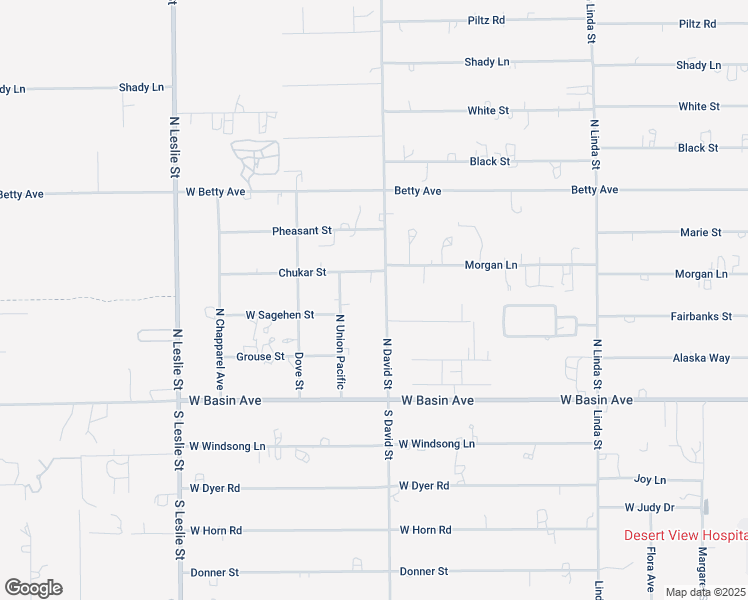 map of restaurants, bars, coffee shops, grocery stores, and more near 220 North David Street in Pahrump