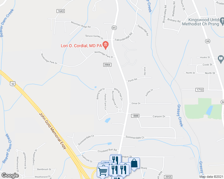map of restaurants, bars, coffee shops, grocery stores, and more near 891 Bitting Hall Circle in Rural Hall