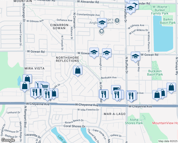 map of restaurants, bars, coffee shops, grocery stores, and more near 3456 Kapalua Bay Drive in Las Vegas