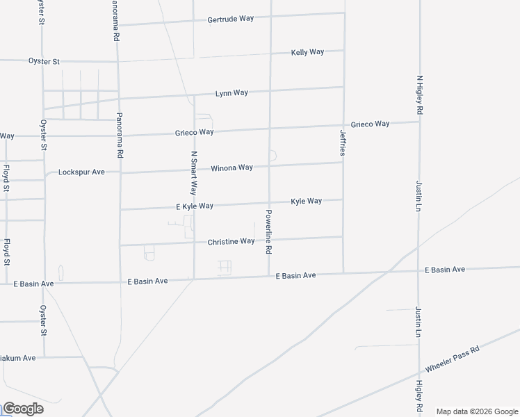 map of restaurants, bars, coffee shops, grocery stores, and more near 2721 East Kyle Way in Pahrump