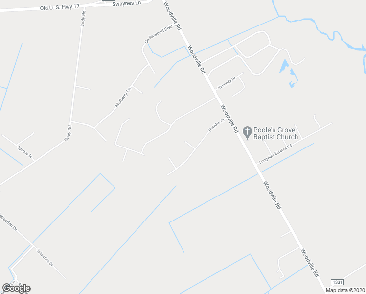 map of restaurants, bars, coffee shops, grocery stores, and more near 107 Landen Drive in Hertford