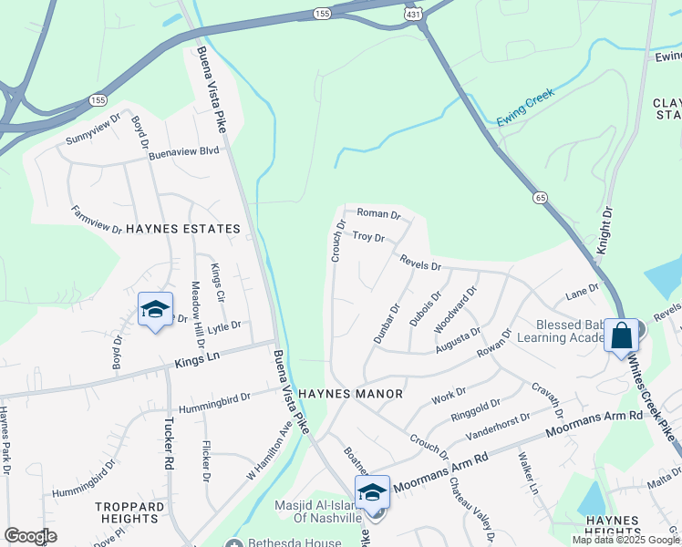 map of restaurants, bars, coffee shops, grocery stores, and more near 3914 Crouch Dr in Nashville