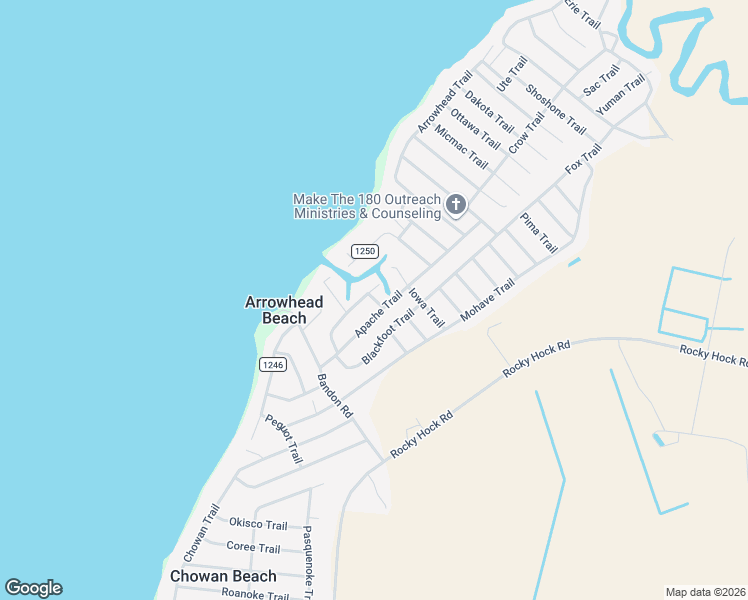 map of restaurants, bars, coffee shops, grocery stores, and more near 103 Modoc Trail in Edenton