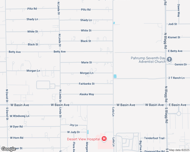 map of restaurants, bars, coffee shops, grocery stores, and more near 671 Morgan Ln in Pahrump