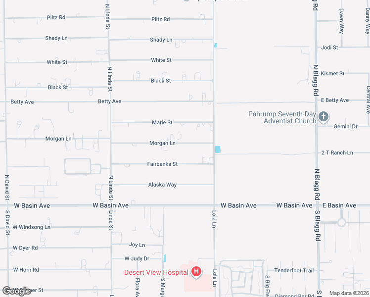 map of restaurants, bars, coffee shops, grocery stores, and more near 641 Morgan Lane in Pahrump