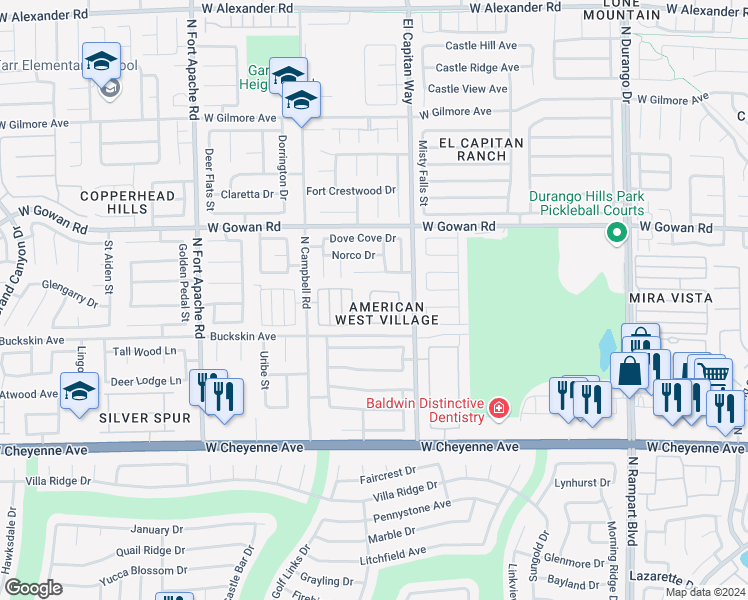 map of restaurants, bars, coffee shops, grocery stores, and more near 8869 Hampton Green Avenue in Las Vegas