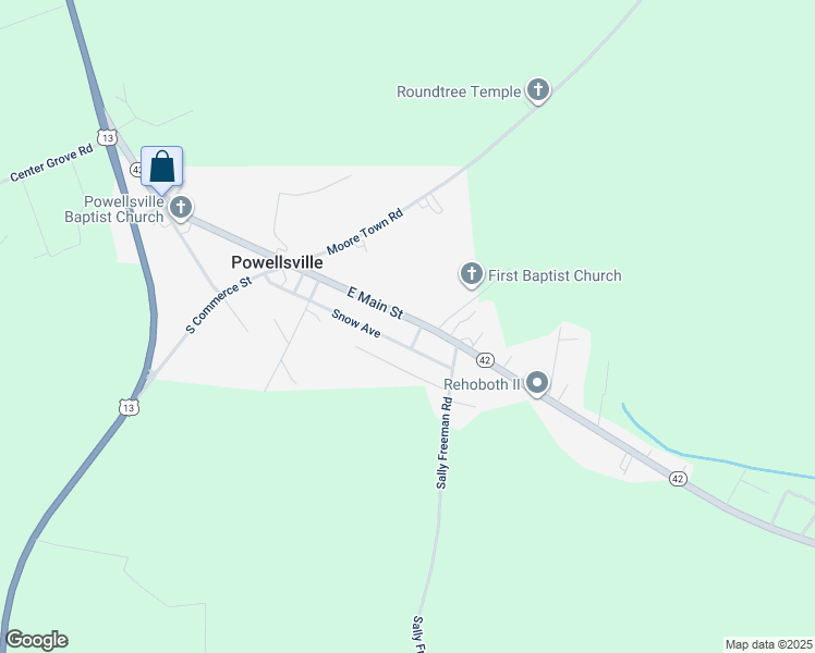 map of restaurants, bars, coffee shops, grocery stores, and more near 316 East Main Street in Colerain