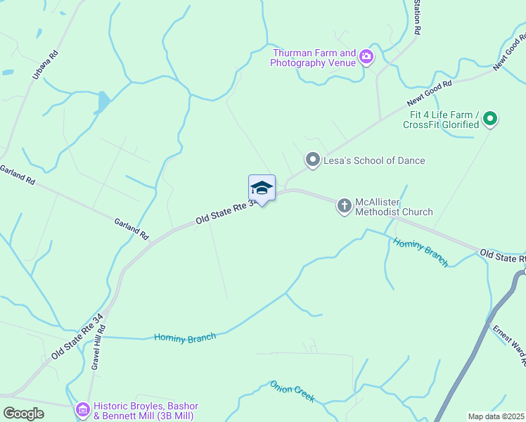 map of restaurants, bars, coffee shops, grocery stores, and more near 2847 Old State Route 34 in Limestone
