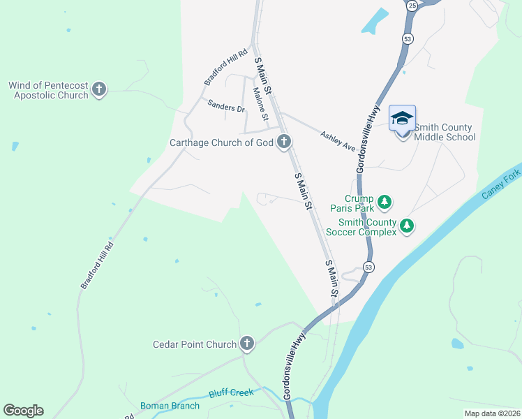 map of restaurants, bars, coffee shops, grocery stores, and more near 430 Old State Highway 53 in Brush Creek
