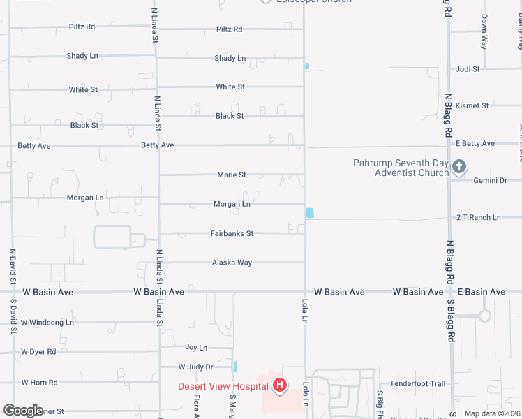 map of restaurants, bars, coffee shops, grocery stores, and more near 641 Morgan Lane in Pahrump