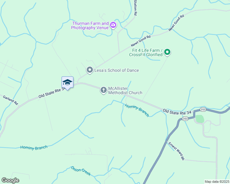 map of restaurants, bars, coffee shops, grocery stores, and more near 2847 Old State Route 34 in Limestone