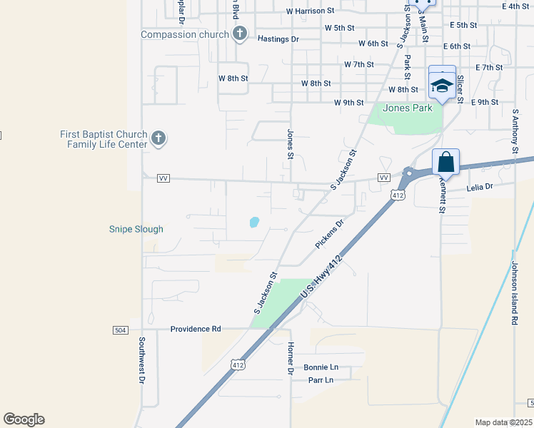 map of restaurants, bars, coffee shops, grocery stores, and more near 898 Teal Cove in Kennett