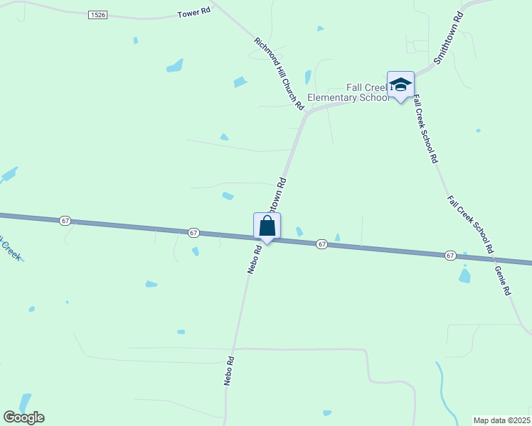 map of restaurants, bars, coffee shops, grocery stores, and more near 2421 Smithtown Road in East Bend