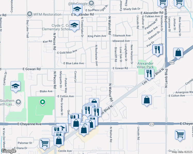 map of restaurants, bars, coffee shops, grocery stores, and more near 3771 Prefontaine Road in Las Vegas