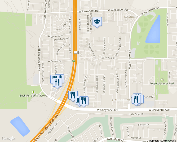 map of restaurants, bars, coffee shops, grocery stores, and more near 3445 Sun Rhythm Street in Las Vegas