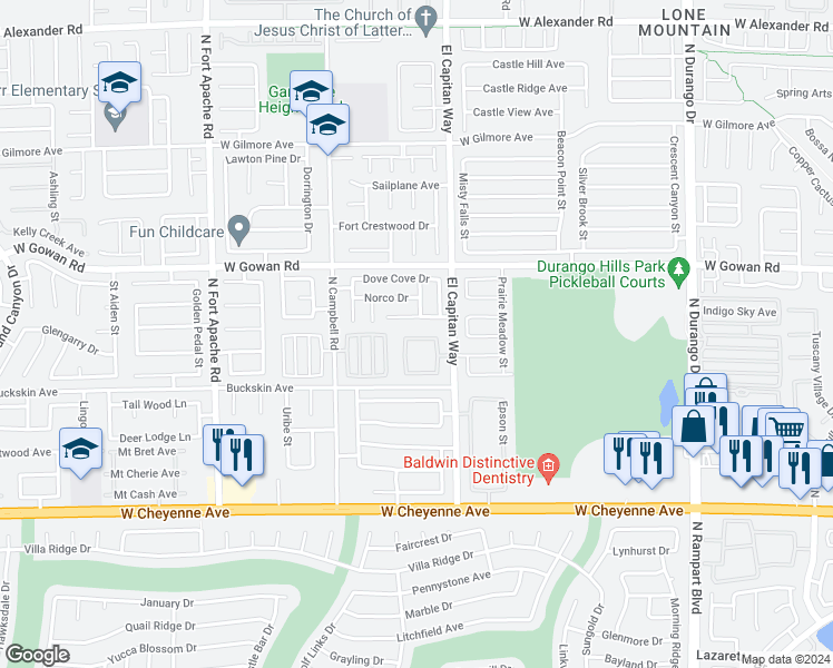 map of restaurants, bars, coffee shops, grocery stores, and more near 8848 Hampton Green Avenue in Las Vegas