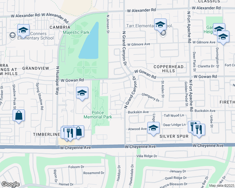 map of restaurants, bars, coffee shops, grocery stores, and more near 9708 Fionna Lane in Las Vegas