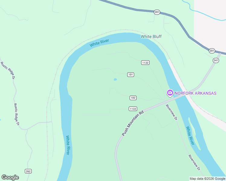 map of restaurants, bars, coffee shops, grocery stores, and more near 163-513 Steamboat Drive in Norfork