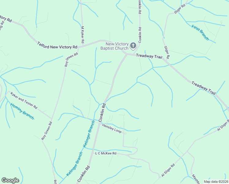 map of restaurants, bars, coffee shops, grocery stores, and more near 584 Conklin Road in Jonesborough