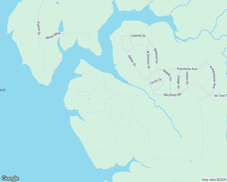 map of restaurants, bars, coffee shops, grocery stores, and more near 6509 Hickory Lane in Sand Springs