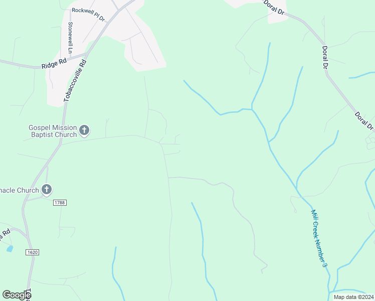 map of restaurants, bars, coffee shops, grocery stores, and more near 4033 Reid Road in Tobaccoville