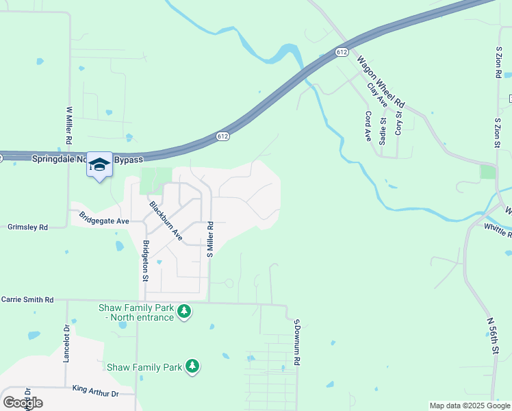 map of restaurants, bars, coffee shops, grocery stores, and more near 4221 Sussex Cove in Springdale