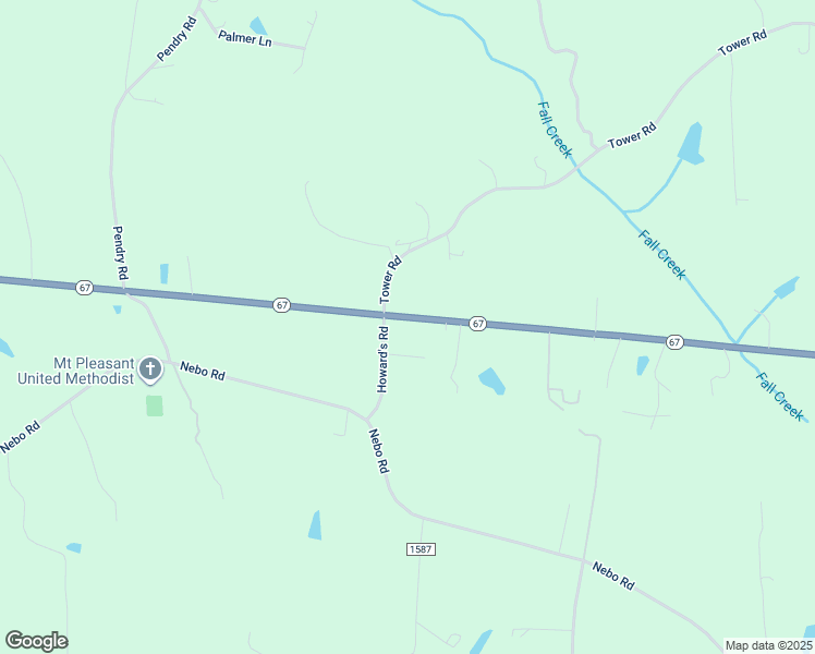 map of restaurants, bars, coffee shops, grocery stores, and more near 6040 North Carolina 67 in Boonville