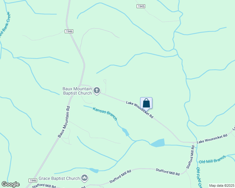 map of restaurants, bars, coffee shops, grocery stores, and more near 4411 Lake Woussicket Road in Germanton
