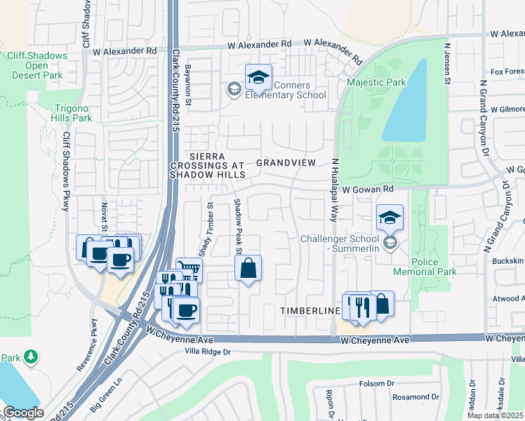map of restaurants, bars, coffee shops, grocery stores, and more near 3513 Jewel Night Street in Las Vegas