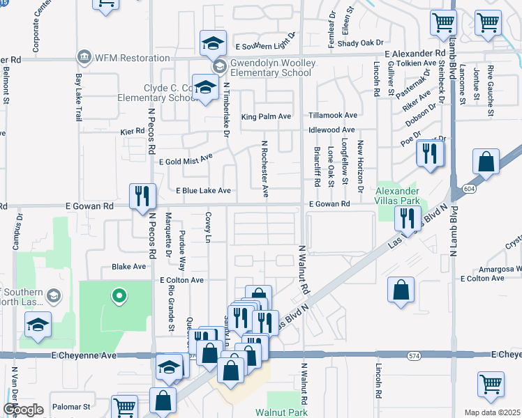 map of restaurants, bars, coffee shops, grocery stores, and more near 3774 Autzen Stadium Way in Las Vegas