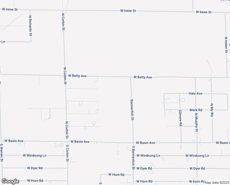 map of restaurants, bars, coffee shops, grocery stores, and more near North Bannavitch Street in Pahrump