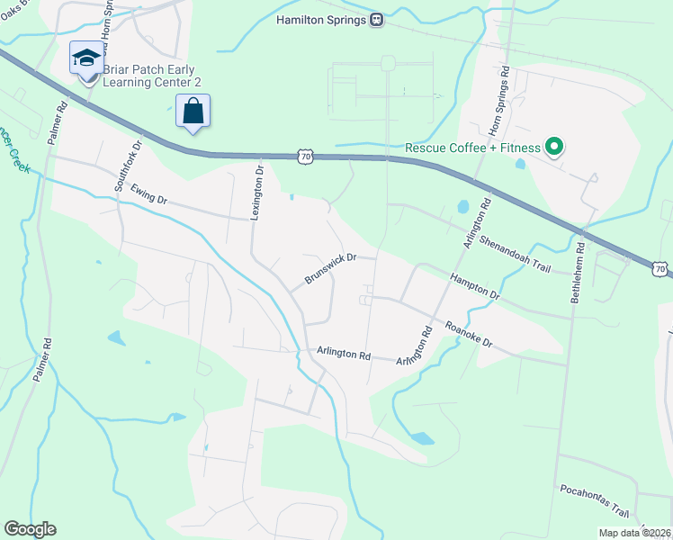 map of restaurants, bars, coffee shops, grocery stores, and more near 2006 Brunswick Drive in Lebanon
