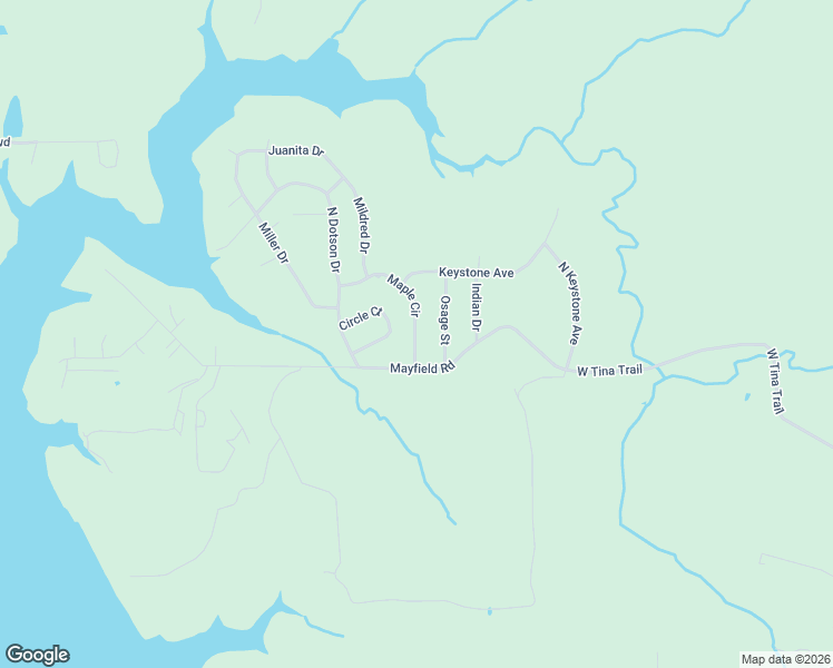 map of restaurants, bars, coffee shops, grocery stores, and more near 81 Maple Circle in Sand Springs