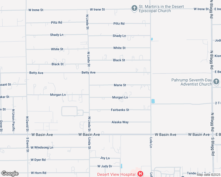 map of restaurants, bars, coffee shops, grocery stores, and more near 821 Marie Street in Pahrump