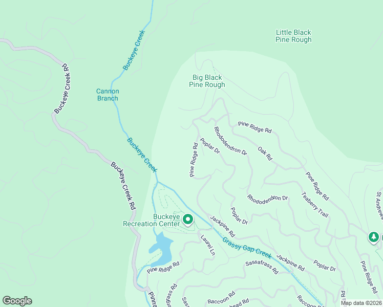 map of restaurants, bars, coffee shops, grocery stores, and more near 106 Pine Ridge Road in Beech Mountain