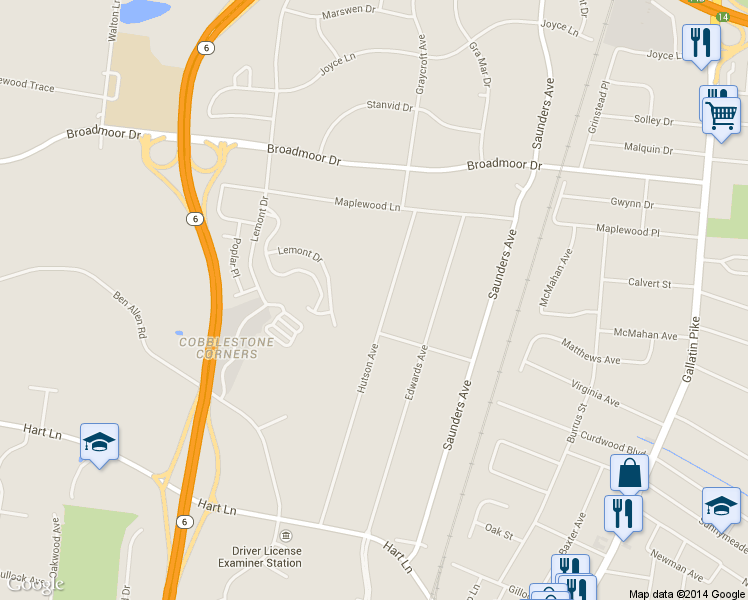 map of restaurants, bars, coffee shops, grocery stores, and more near 4018 Hutson Avenue in Nashville