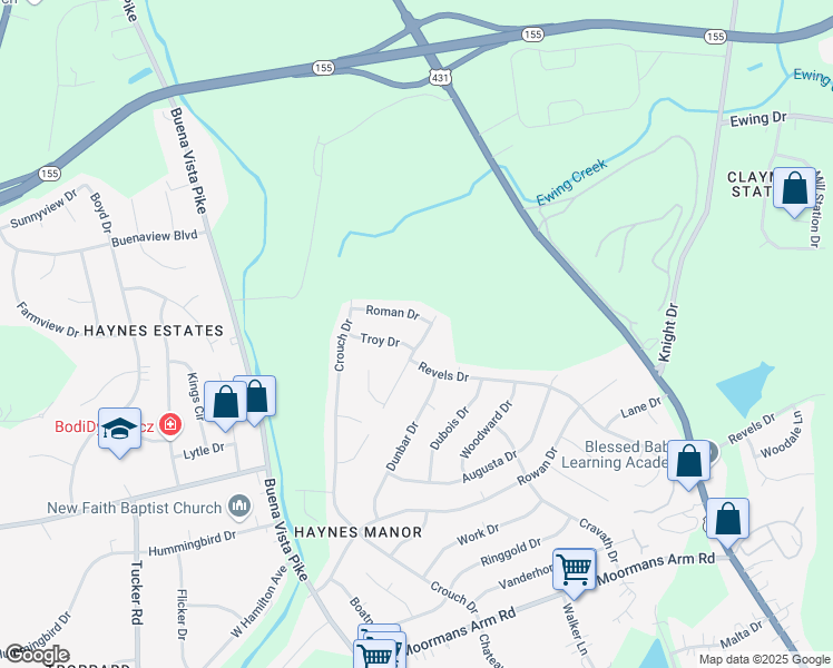 map of restaurants, bars, coffee shops, grocery stores, and more near 809 Garrison Dr in Nashville