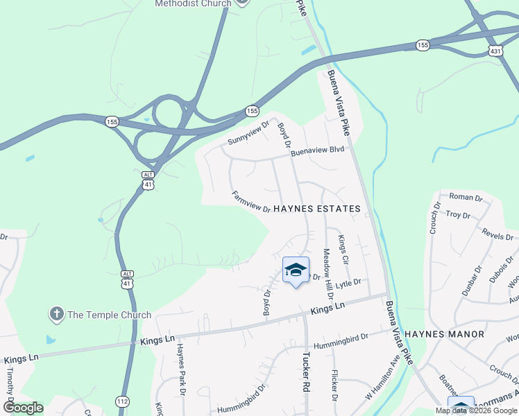 map of restaurants, bars, coffee shops, grocery stores, and more near 4154 Farmview Drive in Nashville