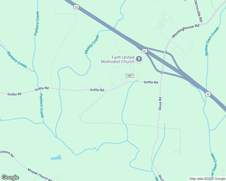 map of restaurants, bars, coffee shops, grocery stores, and more near 1936 Griffin Road in Rural Hall