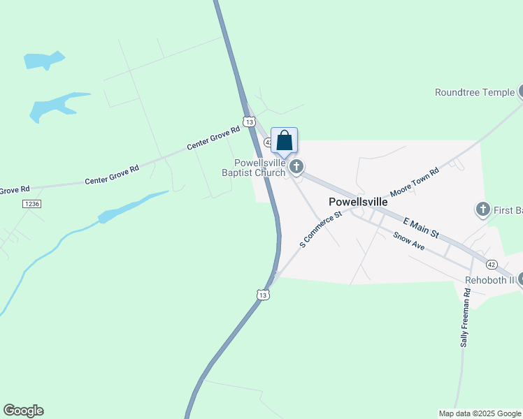 map of restaurants, bars, coffee shops, grocery stores, and more near in Ahoskie