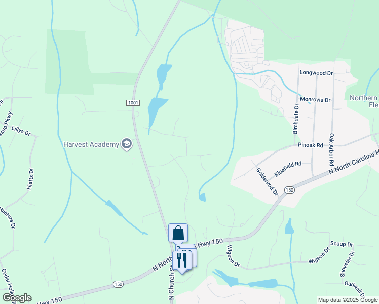 map of restaurants, bars, coffee shops, grocery stores, and more near 127 Cobblestone Walk Drive in Greensboro