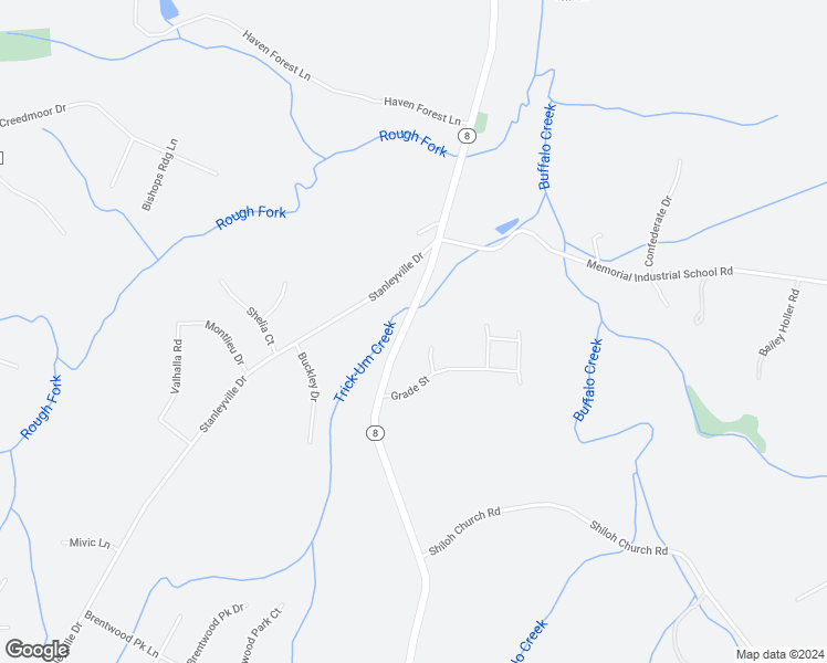 map of restaurants, bars, coffee shops, grocery stores, and more near 6245 Germanton Road in Rural Hall