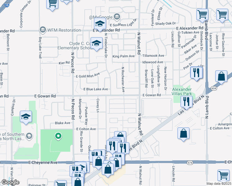 map of restaurants, bars, coffee shops, grocery stores, and more near 3774 Autzen Stadium Way in Las Vegas