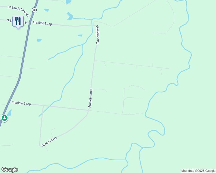 map of restaurants, bars, coffee shops, grocery stores, and more near 1249 Franklin Loop in Clarkrange