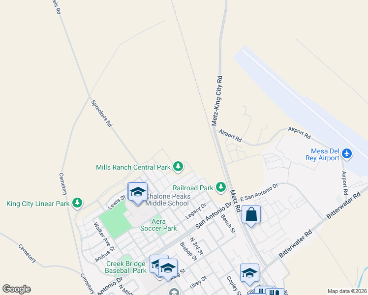 map of restaurants, bars, coffee shops, grocery stores, and more near 772 Livingston Avenue in King City