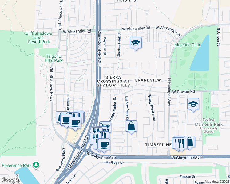 map of restaurants, bars, coffee shops, grocery stores, and more near 3614 Karaoke Court in Las Vegas