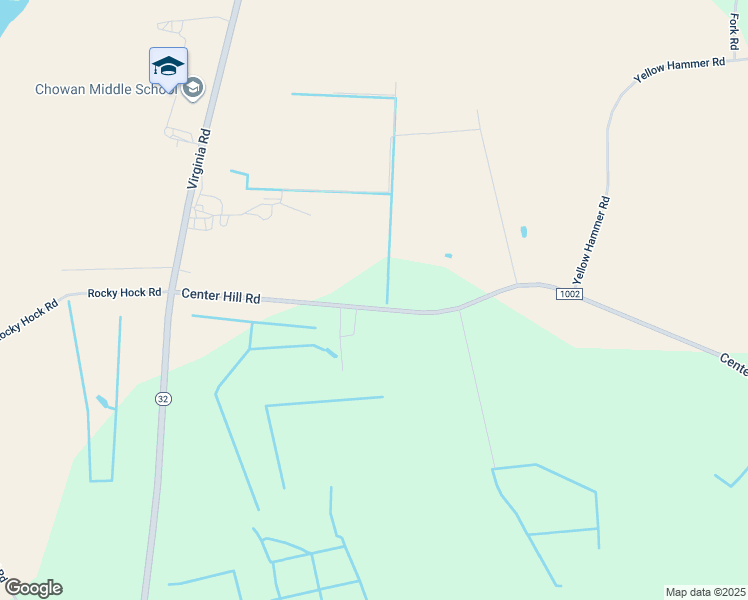 map of restaurants, bars, coffee shops, grocery stores, and more near 151 Center Hill Road in Tyner