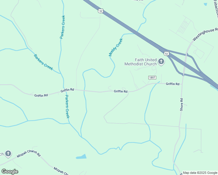 map of restaurants, bars, coffee shops, grocery stores, and more near 2075 Griffin Road in Rural Hall