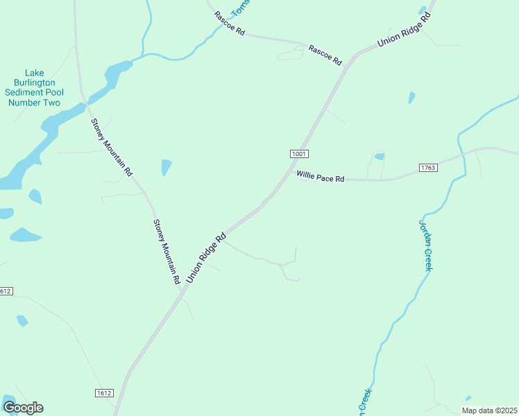 map of restaurants, bars, coffee shops, grocery stores, and more near State Road 1001 in Burlington